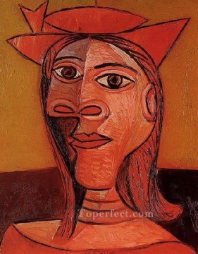  cubist - Woman with Dora Maar Hat 1938 cubist Pablo Picasso